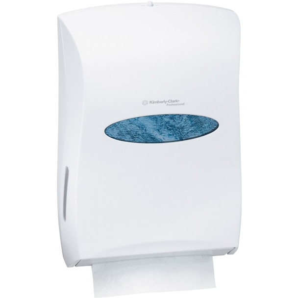 Kimberly-Clark Professional Universal Folded Towel Dispenser - Touchless Dispenser - 18.9" Height x 13.3" Width x 5.9" Depth - Pearl White - Durable, Contemporary Style - 1 / Carton