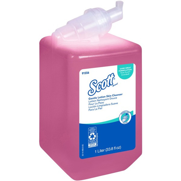 Scott Gentle Lotion Skin Cleanser - Lotion - 1.06 quart - Push Pump - For Normal Skin - pH Balanced - 1 Each