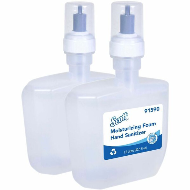 Scott Hand Sanitizer Foam Refill - 40.6 fl oz (1200 mL) - Hand - Clear - 2 / Box