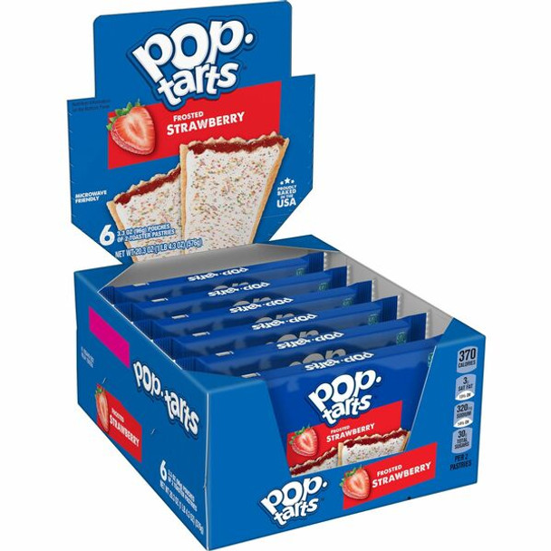 Pop-Tarts&reg Frosted Strawberry - Strawberry, Frosted Strawberry - 1 - 1.37 lb - 12 / Box