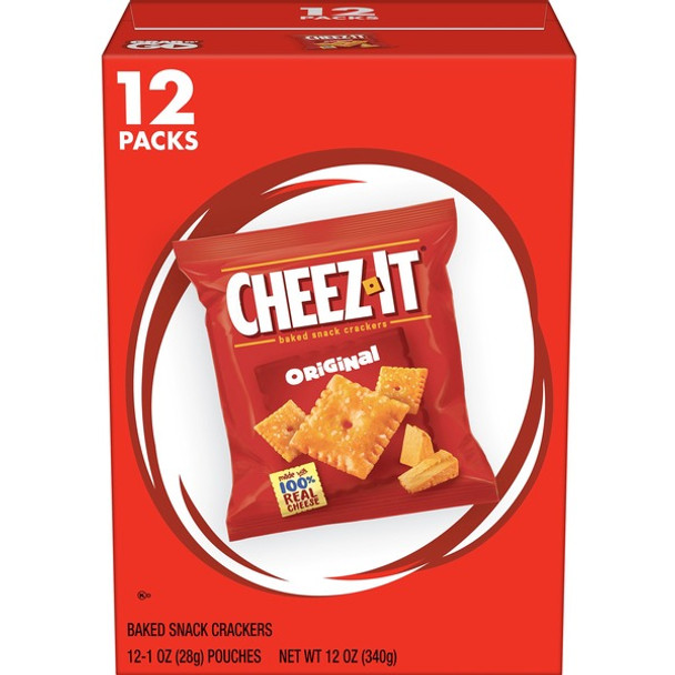 Keebler Cheez-It Original Baked Snack Crackers - Low Fat, Trans Fat Free - Original - 12 oz - 12 / Box