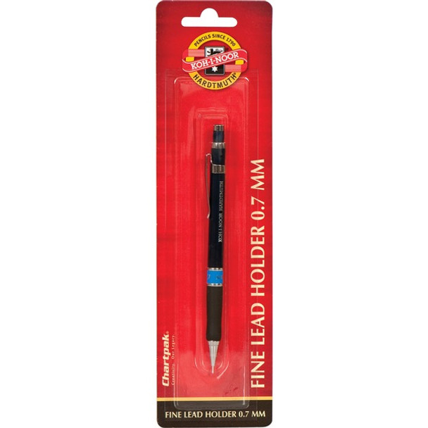 Koh-I-Noor Mephisto Mechanical Pencil - 7 mm Lead Diameter - Black Plastic, Silver Barrel - 1 Each