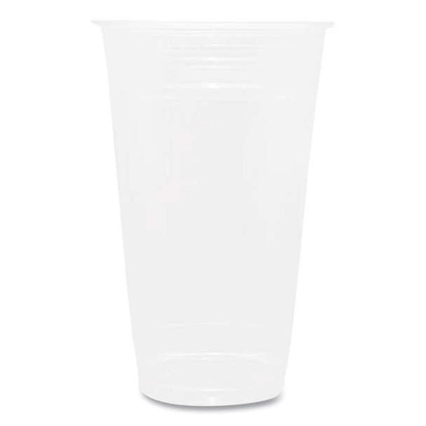 PET Plastic Cups, 24 oz, Clear, 600/Carton