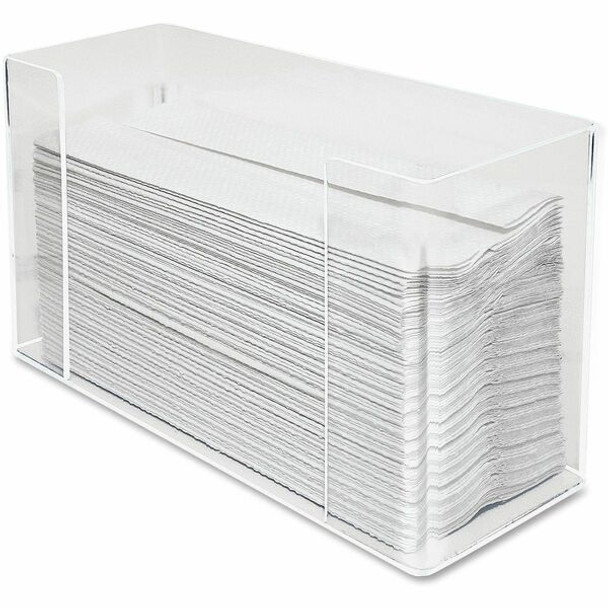 Kantek Acrylic C-Fold Dispenser - C Fold, Multifold Dispenser - 11.5" Height x 6.8" Width x 4.1" Depth - Acrylic - Clear - 1 Each