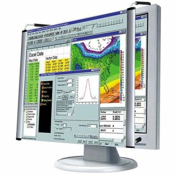 Kantek Lcd Monitor Magnifier 17in - Magnifying Area 14.50" Width x 12.38" Length - Overall Size 12.9" Height x 7" Width