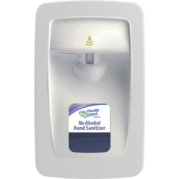 Health Guard Designer Series No Touch Dispenser - Automatic - 1.06 quart Capacity - Support 4 x C Battery - Touch-free, Key Lock, Refillable - White - 1Each