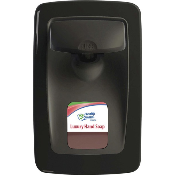 Health Guard Manual Dispenser - Manual - 1.27 quart Capacity - Durable, Germ Free, Wall Mountable, Leak Proof, Key Lock, Refillable - Black - 1Each