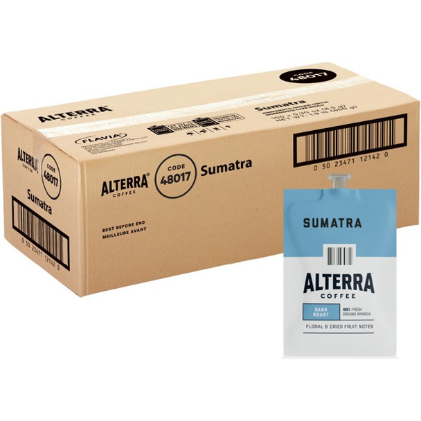 Alterra Freshpack Sumatra Coffee - Compatible with Flavia Aroma, Flavia Barista, FLAVIA Creation 600, Flavia Creation 500, Flavia Creation 200, Flavia Creation 150, Flavia Creation 300 - Dark - 100 / Carton