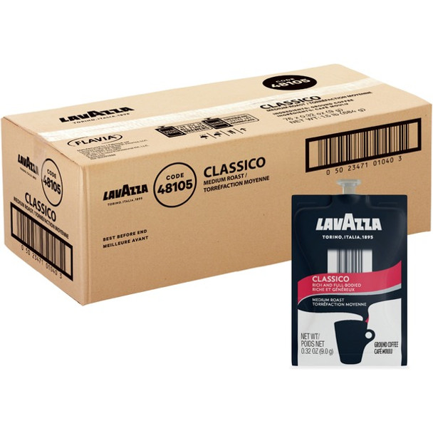 Lavazza Freshpack Classico Coffee - Compatible with Flavia Aroma, Flavia Barista, FLAVIA Creation 600, Flavia Creation 500, Flavia Creation 200, Flavia Creation 150, Flavia Creation 300 - Medium - 0.3 oz - 76 / Carton