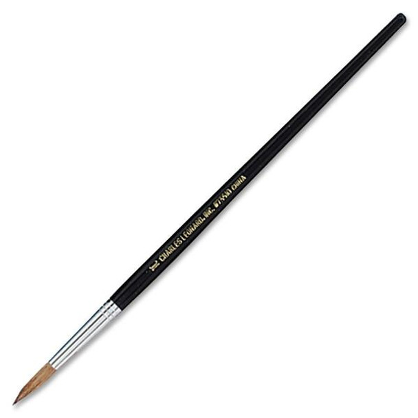 CLI Round Camel Hair Paint Brushes - 1 Brush(es) - No. 10 Wood Black Handle - Aluminum Ferrule