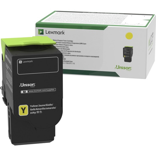 Lexmark Unison Original Standard Yield Laser Toner Cartridge - Yellow - 1 Each - 1400 Pages