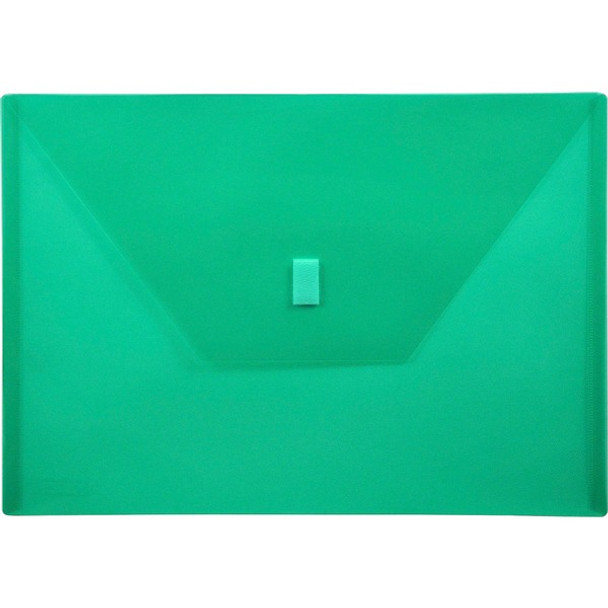 Lion 22080-GR A4 Recycled File Pocket - 8 17/64" x 11 11/16" - Poly - Green - 20% Recycled - 1 Each