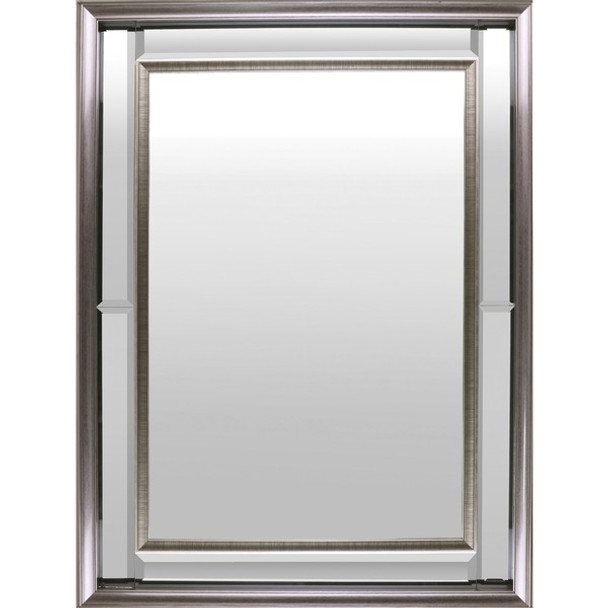 Lorell Hanging Mirror - Rectangular - Silver - 1 Each