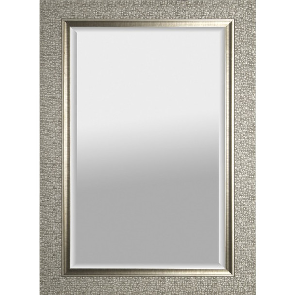 Lorell Mosaic Border Hanging Mirror - Silver Gray - 1 Each