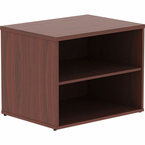 Lorell Relevance Series Mahogany Laminate Office Furniture Credenza - 29.5" x 22"23.1" - 2 Shelve(s) - Finish: Mahogany, Laminate