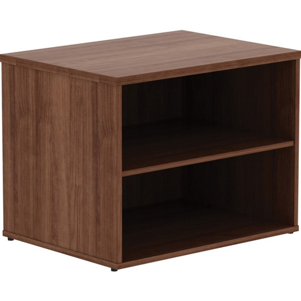 Lorell Walnut File Storage Cabinet Credenza - 29.5" x 22"23.1" - Finish: Walnut Laminate