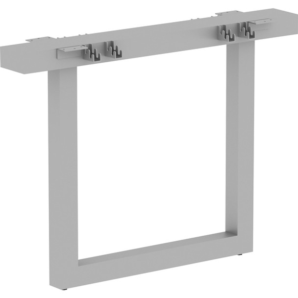 Lorell Relevance Series Middle Unite Leg - 38.6" x 6.3"28.5" - Finish: Silver, Powder Coated