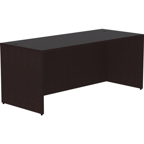 Lorell Espresso Laminate Desk - 72" x 30"29.5" Desk Shell, 1" - Finish: Espresso