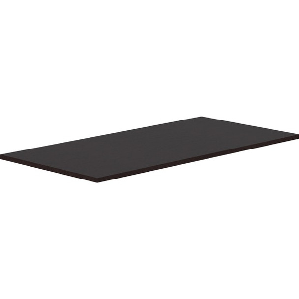 Lorell Relevance Electric Workstation Tabletop - 60" x 30" x 1" - Straight Edge - Finish: Espresso