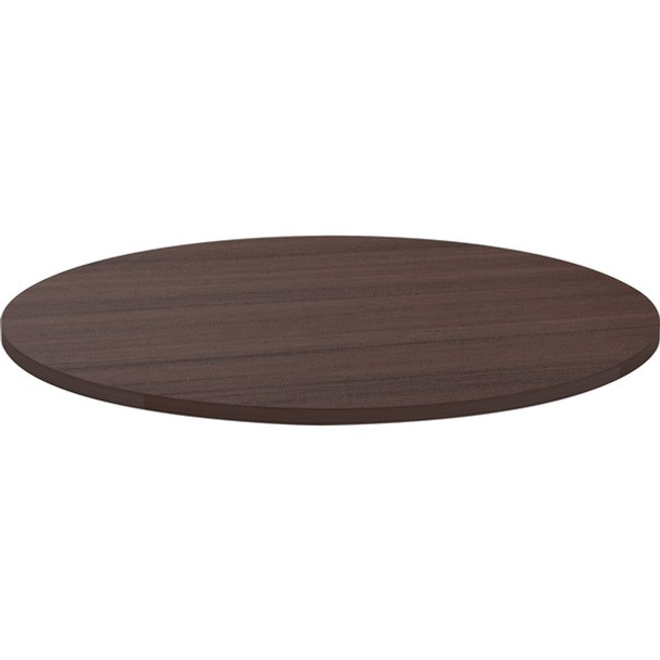 Lorell Espresso Laminate Conference Table - For - Table TopEspresso Round Top - Contemporary Style x 1" Table Top Thickness x 42" Table Top Diameter - Assembly Required - 1 Each