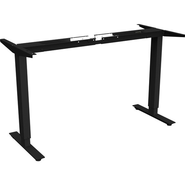 Lorell Quadro Workstation Sit-to-Stand 2-tier Base - Black Base - 27.50" to 47" Adjustment - 47" Height - Assembly Required - 1 Each