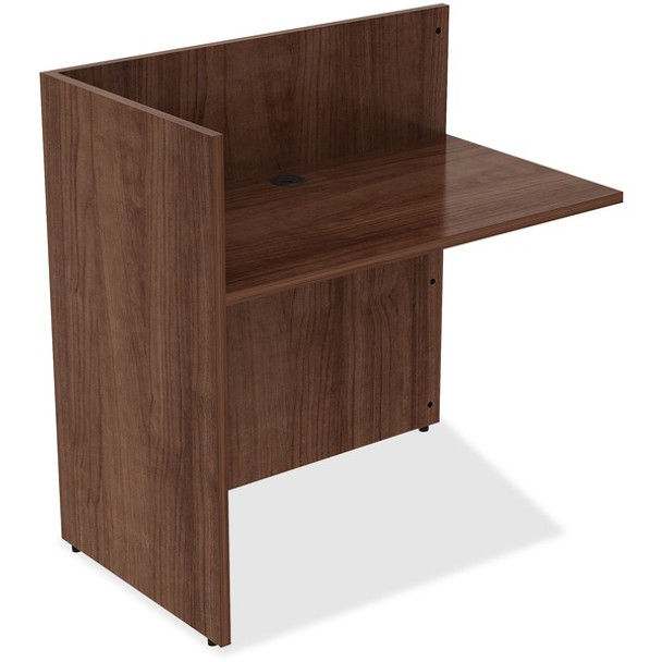 Lorell Essentials Series Return - 42" x 24"41.5" , 0.1" Edge - Finish: Walnut Laminate