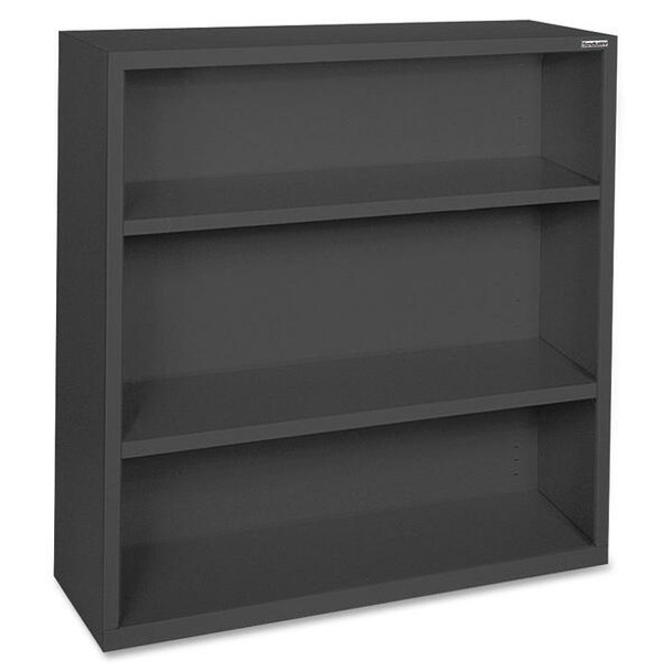 Lorell Fortress Series Bookcases - 34.5" x 13" x 42" - 3 x Shelf(ves) - Black - Powder Coated - Steel - Recycled