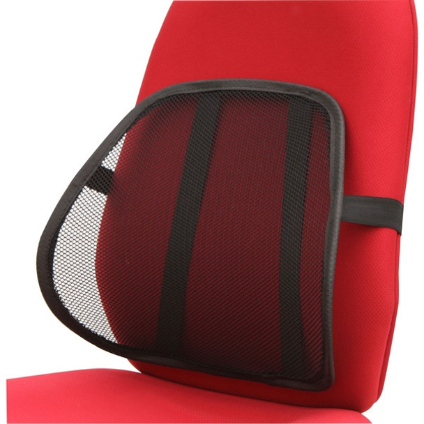 Lorell Ergo Mesh Lumbar Back Support - Black