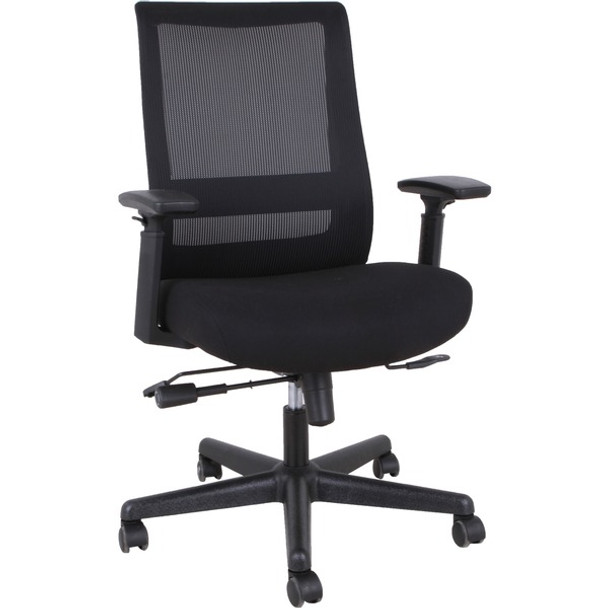 Lorell High-back Mesh Executive Chair - High Back - 5-star Base - Black - Armrest - 1 Each