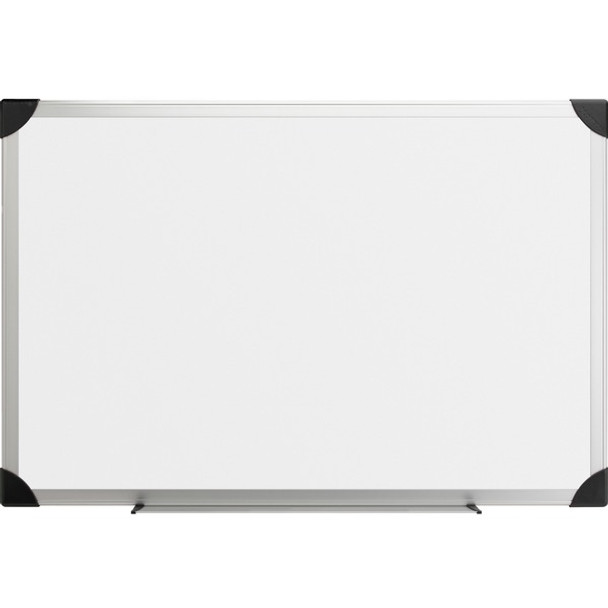 Lorell Aluminum Frame Dry-erase Boards - 48" (4 ft) Width x 36" (3 ft) Height - White Styrene Surface - Aluminum Frame - Ghost Resistant, Scratch Resistant - 1 Each