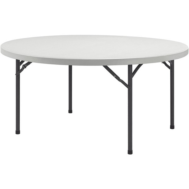 Lorell Banquet Folding Table - For - Table TopRound Top x 71" Table Top Diameter - 29.25" Height x 71" Width x 71" Depth - Gray, Powder Coated - 1 Each