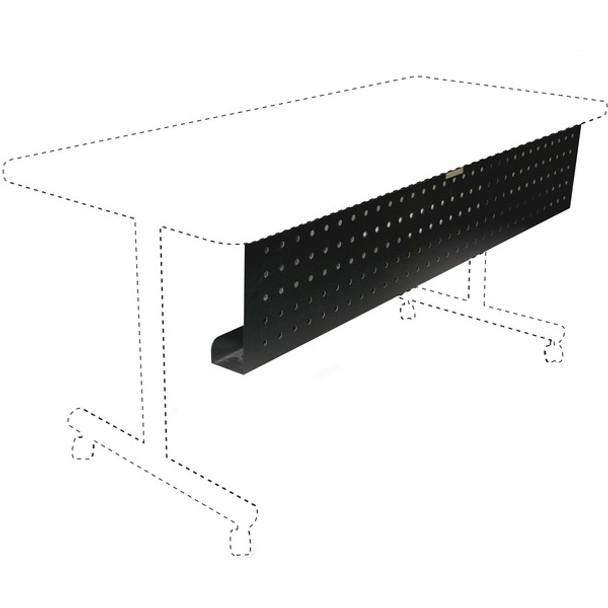 Lorell Rectangular Training Table Modesty Panel - 54" Width x 3" Depth x 10" Height - Steel - Black