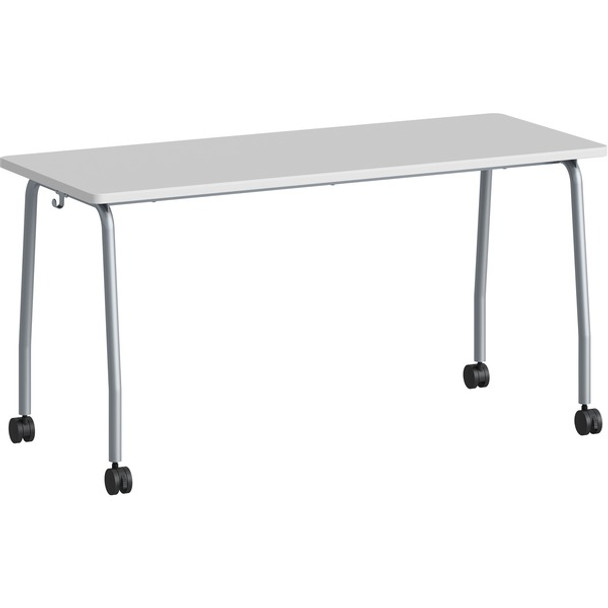 Lorell Training Table - For - Table TopLaminated Top - 29.50" Table Top Length x 23.63" Table Top Width x 1" Table Top Thickness - 59" Height - Assembly Required - Gray - Particleboard Top Material - 1 Each