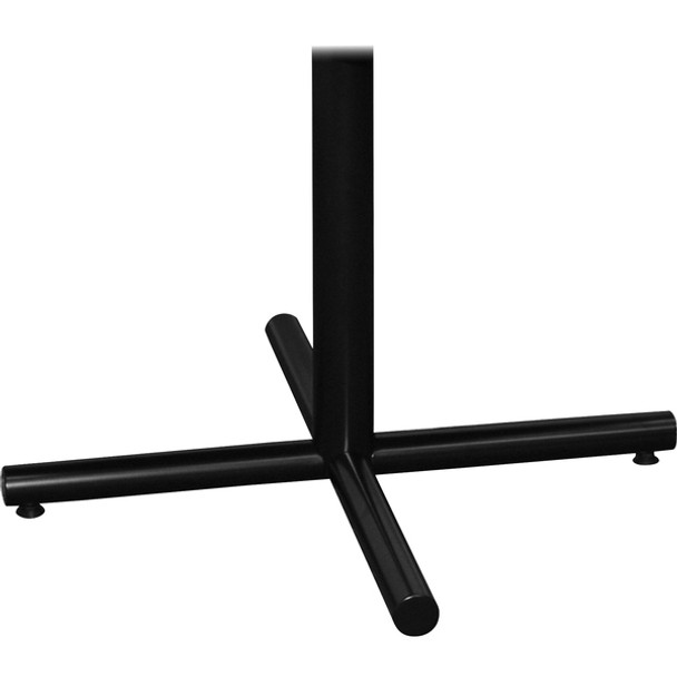 Lorell Hospitality Training Table Base - Black X-shaped Base - 27.50" Height x 36" Width x 36" Depth - Assembly Required - 1 Each