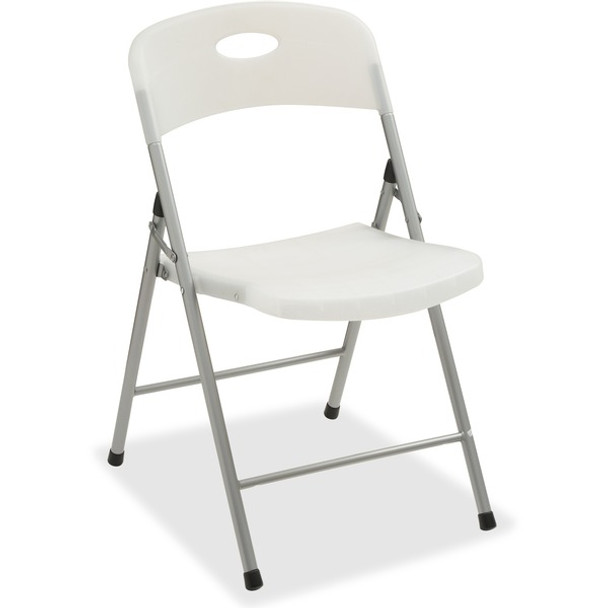 Lorell Translucent Folding Chairs - Clear Plastic Seat - Clear Plastic Back - 4 / Carton