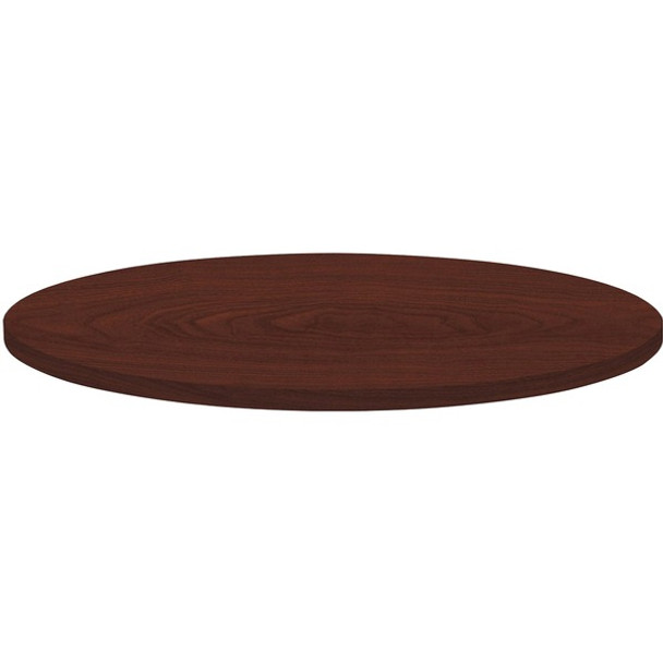 Lorell Round Invent Tabletop - Mahogany - For - Table TopRound Top x 1" Table Top Thickness x 36" Table Top Diameter - Assembly Required - High Pressure Laminate (HPL), Mahogany - Particleboard, Polyvinyl Chloride (PVC) - 1 Each