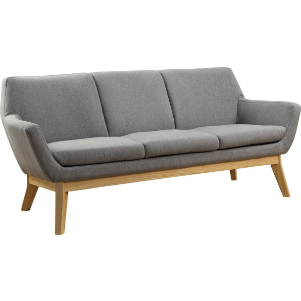 Lorell Quintessence Collection Upholstered Sofa - 19.8" x 73.3"32.8" - Finish: Gray