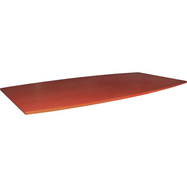 Lorell Essentials Boat Shaped Conference Tabletop (Box 1 of 2) - 94.5" x 47.3" x 1.3" x 1" - Finish: Cherry, Laminate - For Office
