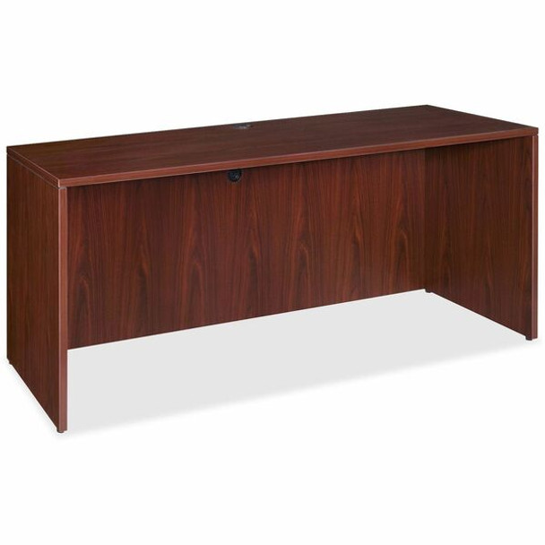 Lorell Essentials Credenza Shell - 66.1" x 23.6" x 1" x 29.5" - Finish: Laminate, Mahogany