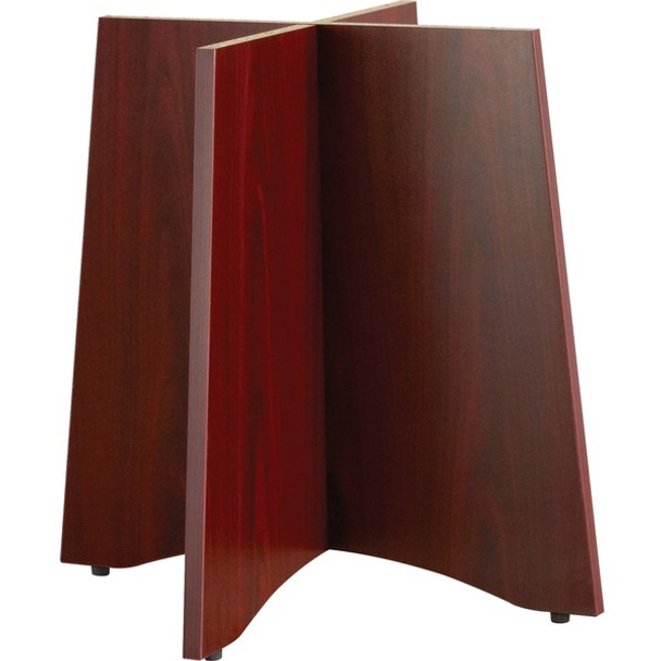 Lorell Essentials Table Base - 24" x 24" x 29" - Material: Wood - Finish: Laminate, Mahogany