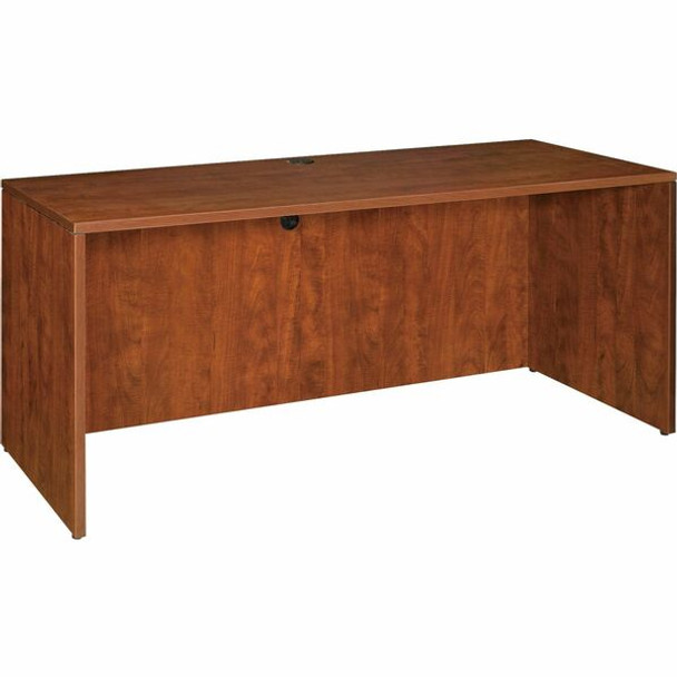 Lorell Essentials Credenza Shell - 66.1" x 23.6" x 29.5" - Finish: Cherry, Laminate