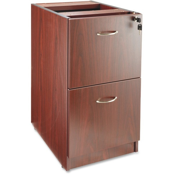 Lorell Essentials Hanging Fixed Pedestal - 2-Drawer - 15.5" x 21.9" x 28.3" - 2 x File Drawer(s) - Finish: Laminate, Mahogany