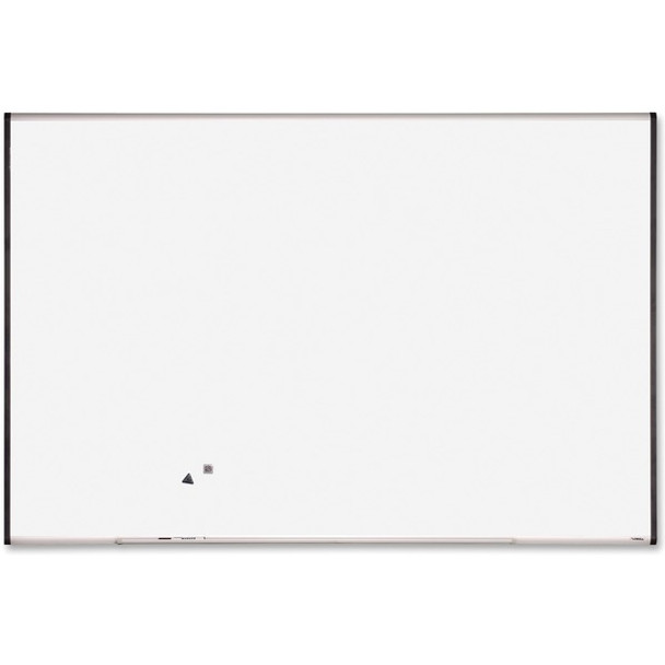 Lorell Signature Series Magnetic Dry-erase Boards - 72" (6 ft) Width x 48" (4 ft) Height - Coated Steel Surface - Silver, Ebony Frame - Magnetic - 1 Each