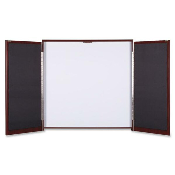 Lorell Presentation Cabinet - Hinged Door - 1 Each - 47.3" x 47.3" x 4.8"