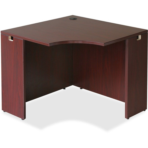 Lorell Essentials Series Mahogany Corner Desk - For - Table TopLaminated Rectangle, Mahogany Top x 35.38" Table Top Width x 35.38" Table Top Depth x 1" Table Top Thickness - 29.50" Height - Assembly Required - Mahogany - 1 Each