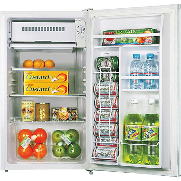 Lorell 3.2 cubic foot Compact Refrigerator - 3.20 ftÃƒâ€šÃ‚Â³ - Manual Defrost - Manual Defrost - Reversible - 3.20 ftÃƒâ€šÃ‚Â³ Net Refrigerator Capacity - Black, Light Blue, White - Steel, Fiberglass, Plastic