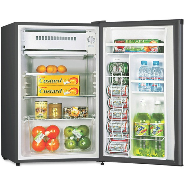 Lorell 3.2 cubic foot Compact Refrigerator - 3.20 ftÃƒâ€šÃ‚Â³ - Manual Defrost - Manual Defrost - Reversible - 3.20 ftÃƒâ€šÃ‚Â³ Net Refrigerator Capacity - Black - Steel, Fiberglass, Plastic