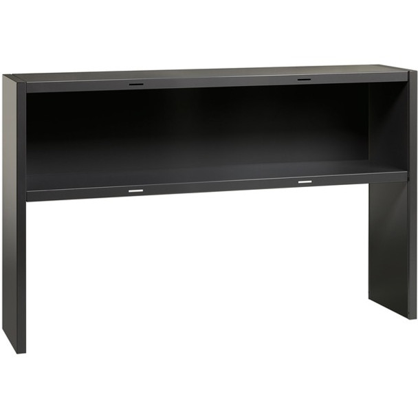 Lorell Charcoal Steel Desk Series Stack-on Hutch - 60" - Material: Steel - Finish: Charcoal