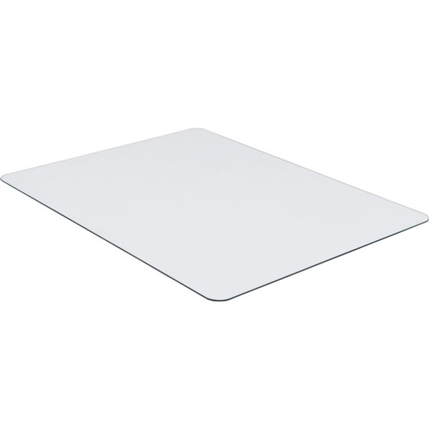 Lorell Tempered Glass Chairmat - Floor, Pile Carpet, Hardwood Floor, Marble - 36" Length x 46" Width x 0.25" Thickness - Rectangular - Tempered Glass - Clear - 1Each