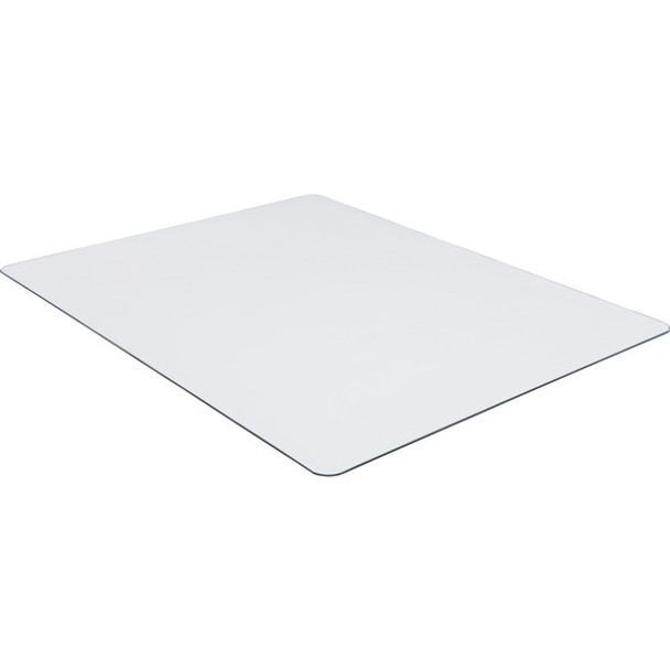 Lorell Tempered Glass Chairmat - Carpet, Hardwood Floor, Marble, Hard Floor - 60" Length x 48" Width x 0.25" Thickness - Rectangular - Tempered Glass - Clear - 1Each